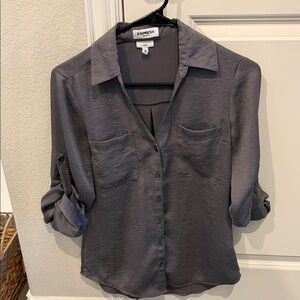 Express Charcoal Button-Up Shirt